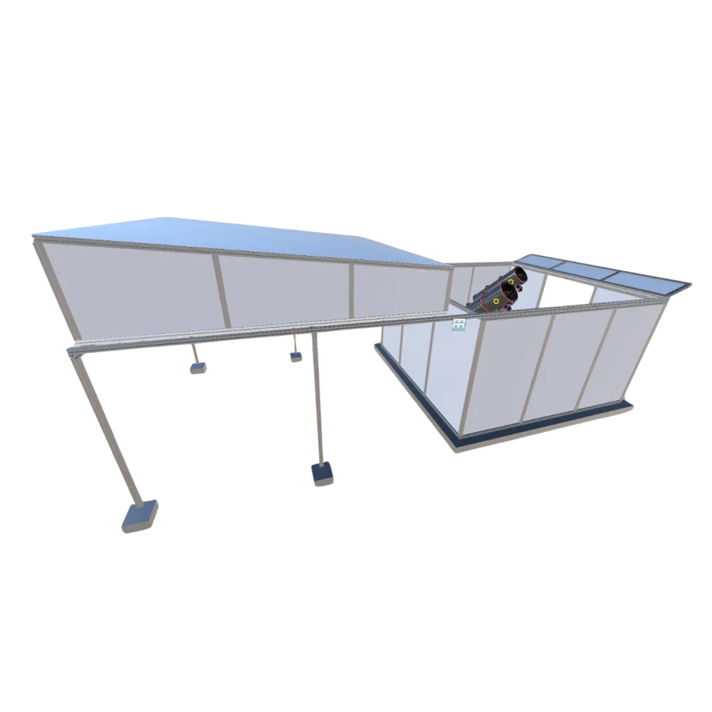3 × 3 m roll-off roof observatory